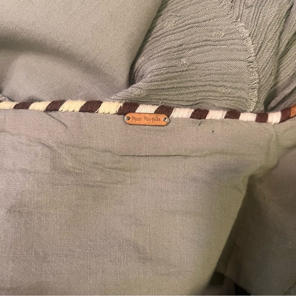 Free People Day Glow Embroidered Mini Dress Sz L Cottagecore Hippie Aztec Boho - Picture 11 of 13